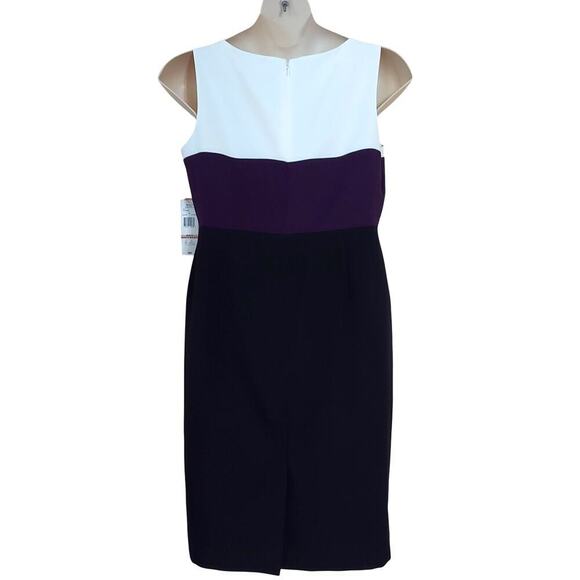 Black Label by Evan-Picone Women's Concord Multicolor Sleeveless Sheath Dress - Picture 2 of 10